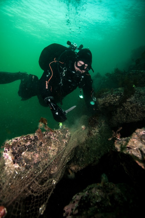 Removal of a ghost net in Nesodden