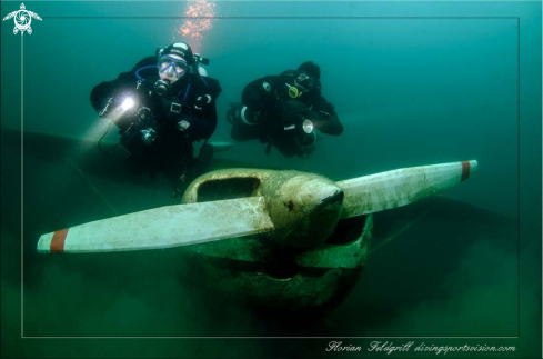 A Aeroplane in Copacabana Lake 