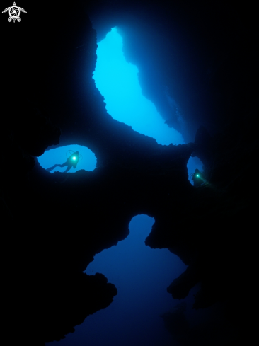 A cathedral cave at pescador island