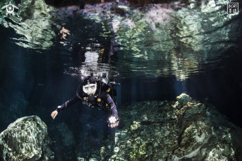 A  cave diver
