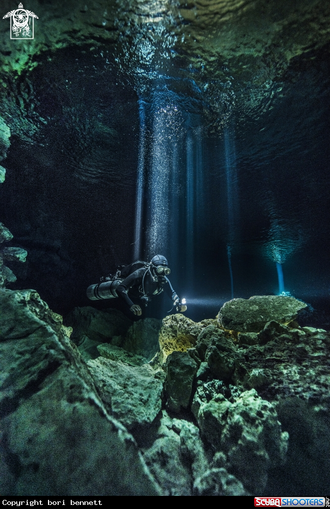 A cave diver