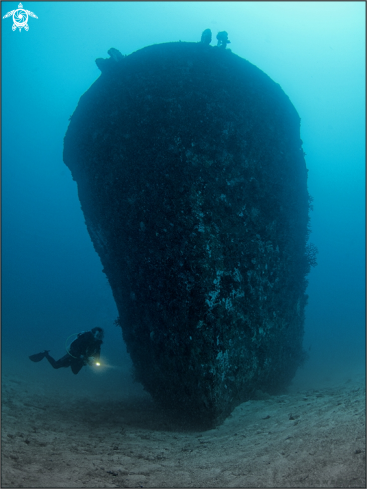 A Diver with wreck