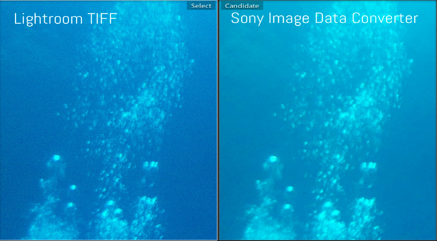 Lightroom TIFF vs Sony Image Data Converter