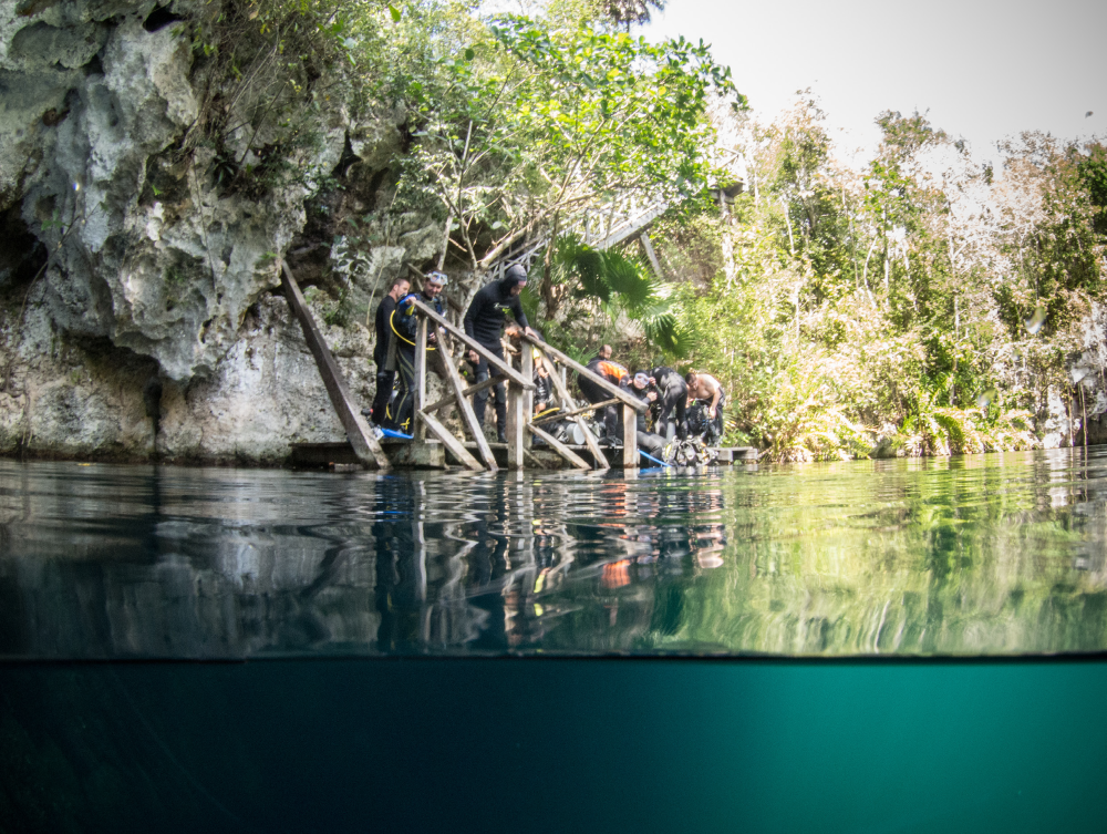 Starting a cave diving 