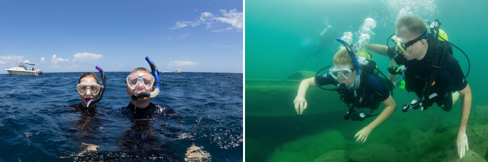 Family underwater adventures