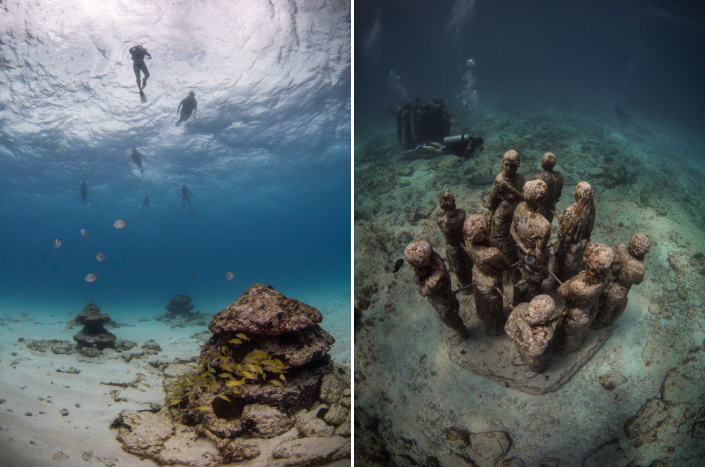 Diving at Musa Museum in Mexico