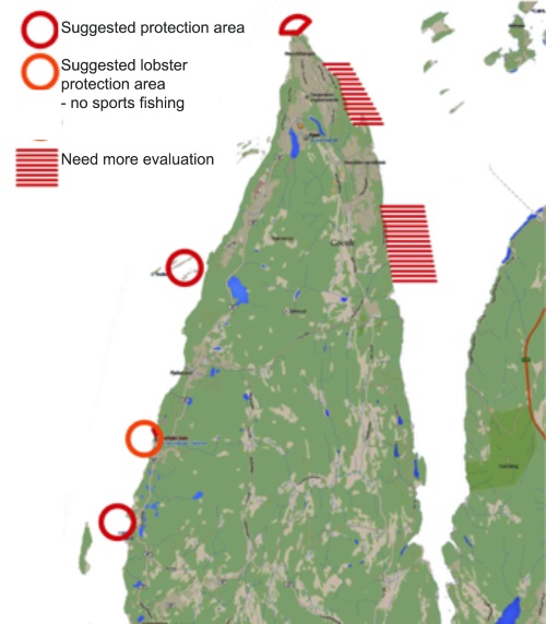 Suggested plan for lobster reserve - Nesodden Norway